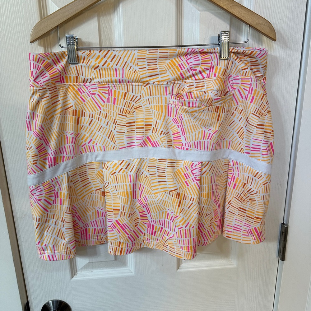 Nike Multicolor Patterned Athletic Skort - Pink & Yellow - Picture 4 of 4